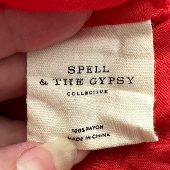 Spell and the gypsy collective vintage Delilah Ruby Mini Skirt M & S - Picture 7 of 8